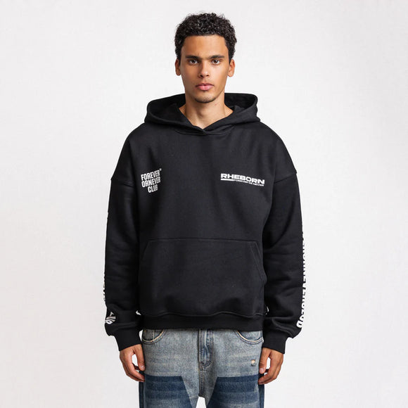 Rheborn Rheborn Hoodie Forever Or Never Club FW25 Black