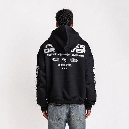 Rheborn Rheborn Hoodie Forever Or Never Club FW25 Black