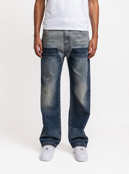 Rheborn Rheborn Jeans Straight Leg Washed Carpenter FW25 Blue