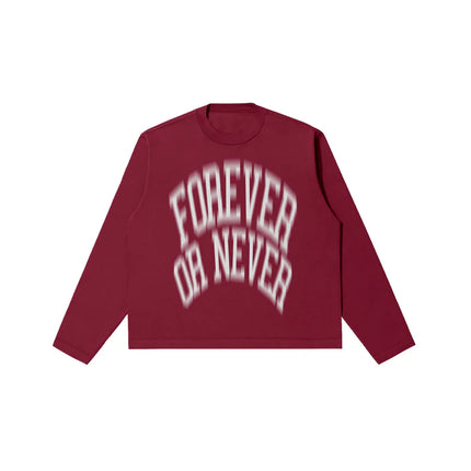 Rheborn Rheborn Longsleeve Forever Or Never FW25 Burgundy