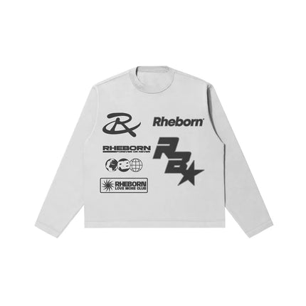 Rheborn Rheborn Longsleeve Multi Logo FW25 White