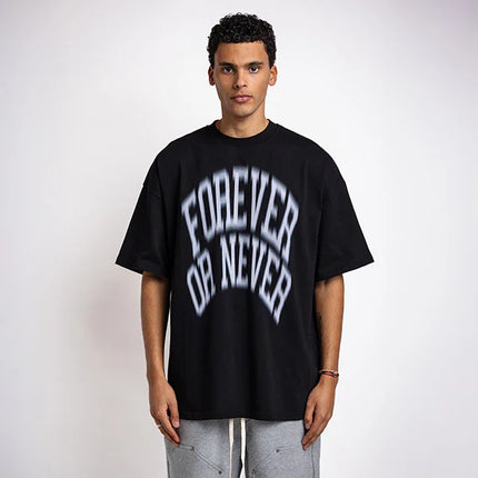 Rheborn Rheborn T-Shirt Blurry Forever Or Never FW25 Black