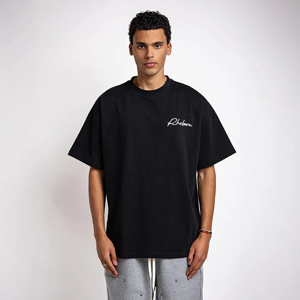 Rheborn Rheborn T-Shirt Handwritten Logo FW25 Black