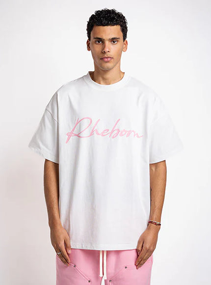 Rheborn Rheborn T-Shirt Handwritten Logo FW25 Pink