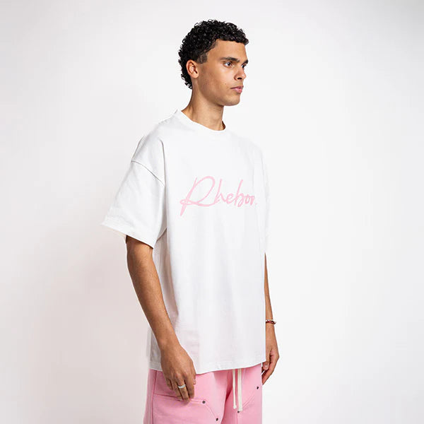 Rheborn Rheborn T-Shirt Handwritten Logo FW25 Pink