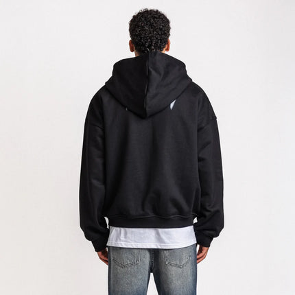 Rheborn Rheborn Vest Hoodie Blurry Forever Or Never Zip-Up FW25 Black