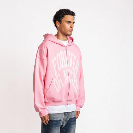 Rheborn Rheborn Zip-Up Hoodie Forever Or Never FW25 Pink