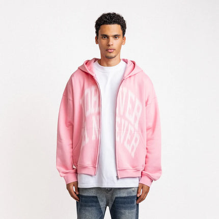 Rheborn Rheborn Zip-Up Hoodie Forever Or Never FW25 Pink