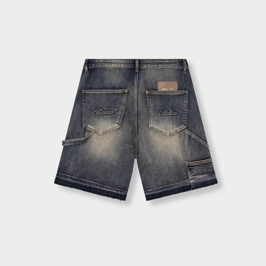 Rivero Rivero Denim Shorts Worker SS26 Midnight Blue