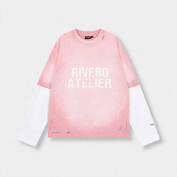 Rivero Rivero Double Layered Fade Artifact FW26 Pink