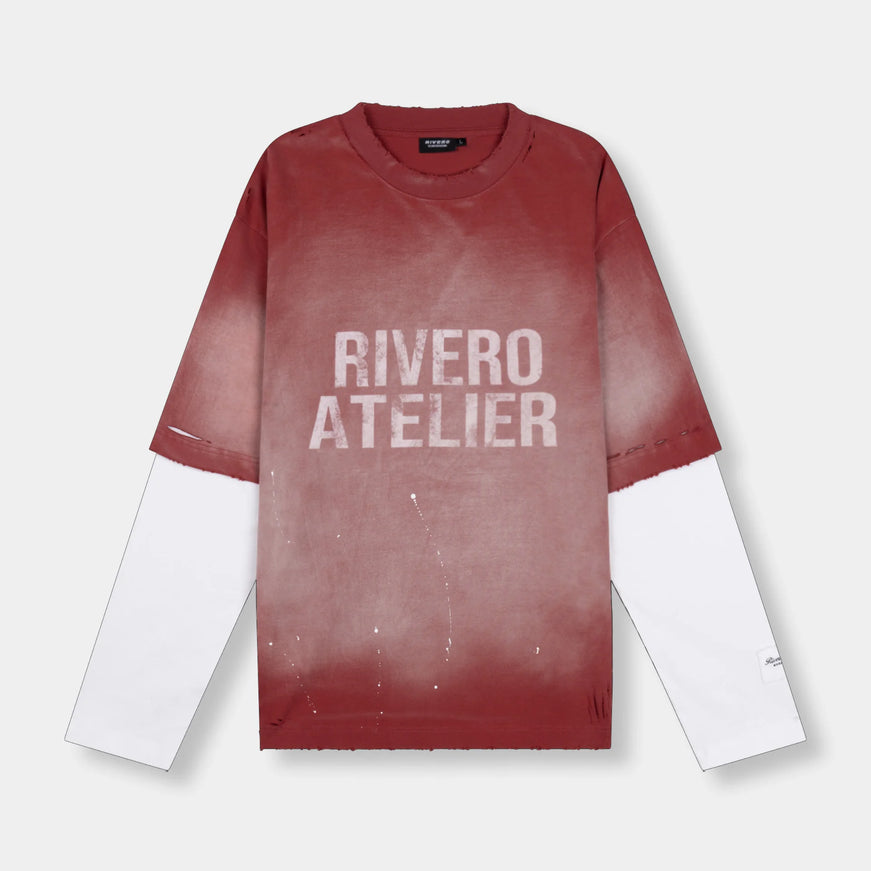 Rivero Rivero Double Layered Fade Artifact SS26 Red