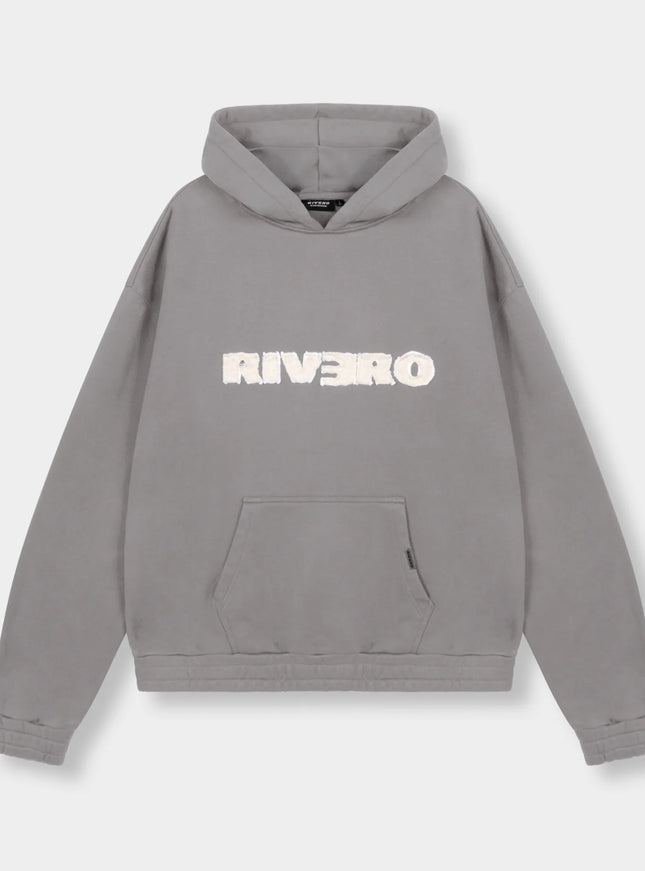 Rivero Rivero Hoodie Frayed Echo FW25 Grey