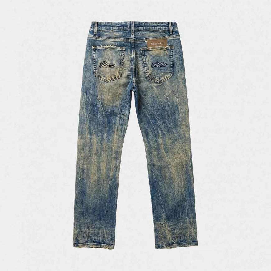 Rivero Rivero Jeans Artisan Damage Denim SS26 Washed Blue