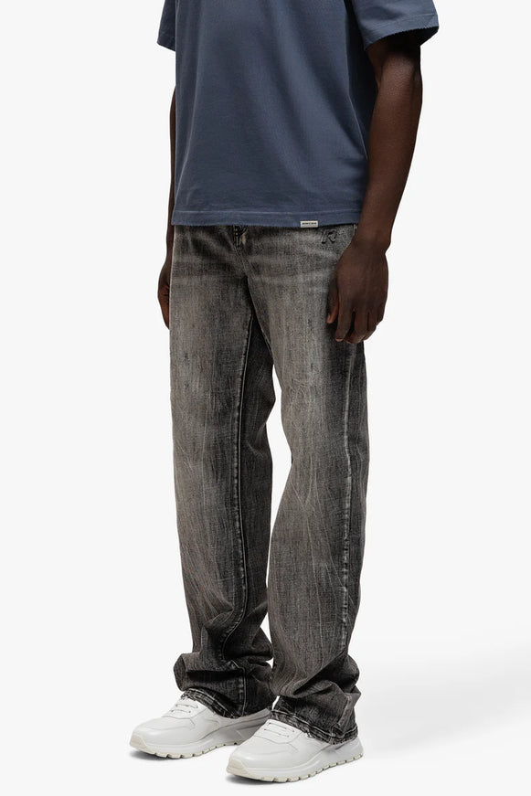 Rivero Rivero Jeans Bleach Washed Denim Dark Grey