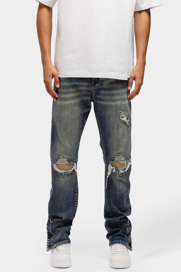 Rivero Rivero Jeans Button Ripped Denim Dark Blue