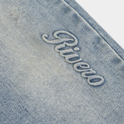Rivero Rivero Jeans Dusted Faded Embossed FW26 Blue