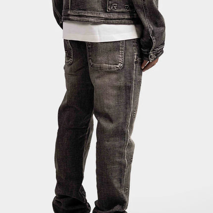 Rivero Rivero Jeans Embossed Straight Worker Denim SS24 Black
