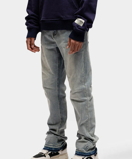 Rivero Rivero Jeans Regular Embossed Washed Denim SS24 Blue