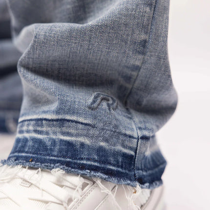 Rivero Rivero Jeans Regular Embossed Washed Denim SS24 Blue