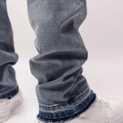 Rivero Rivero Jeans Regular Embossed Washed Denim SS24 Blue