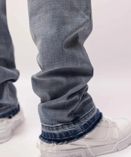 Rivero Rivero Jeans Regular Embossed Washed Denim SS24 Blue