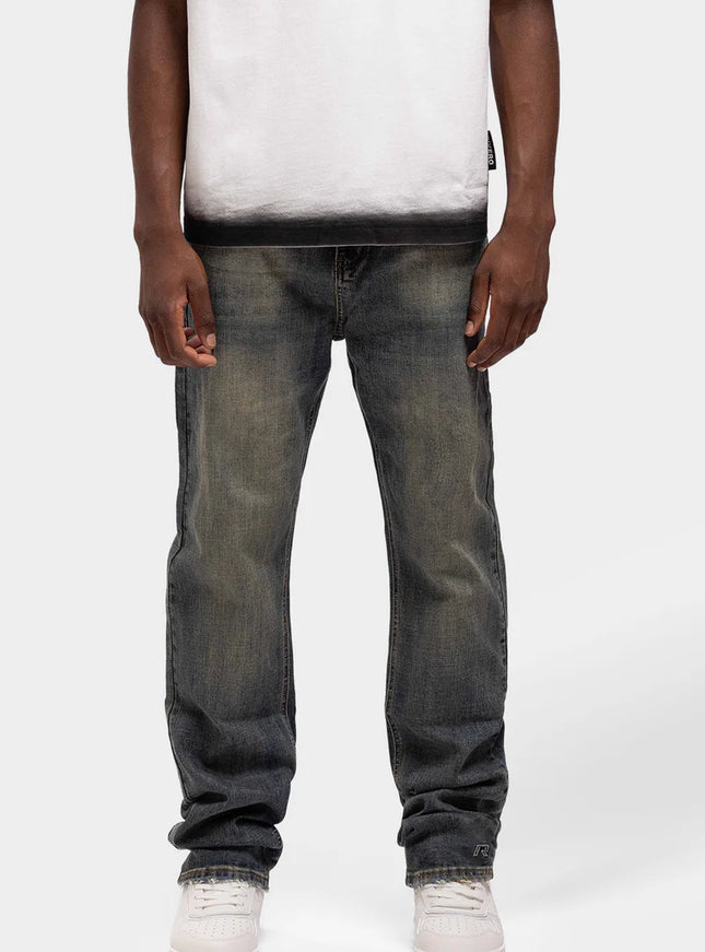 Rivero Rivero Jeans Regular Plain Embossed Denim FW24 Dark Blue