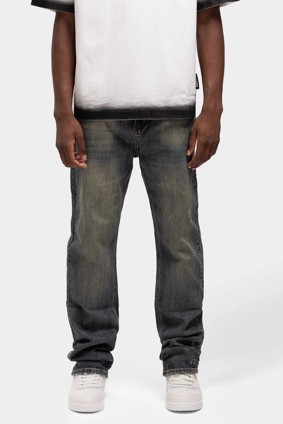 Rivero Rivero Jeans Regular Plain Embossed Denim FW24 Dark Blue