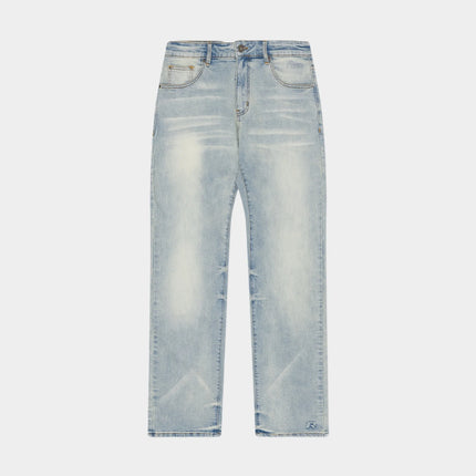 Rivero Rivero Jeans Regular Plain Embossed Washed Denim FW26 Mist Blue
