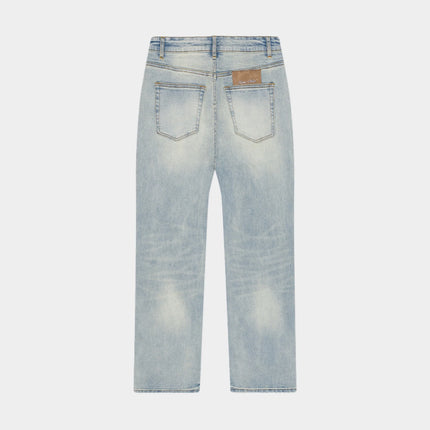Rivero Rivero Jeans Regular Plain Embossed Washed Denim FW26 Mist Blue