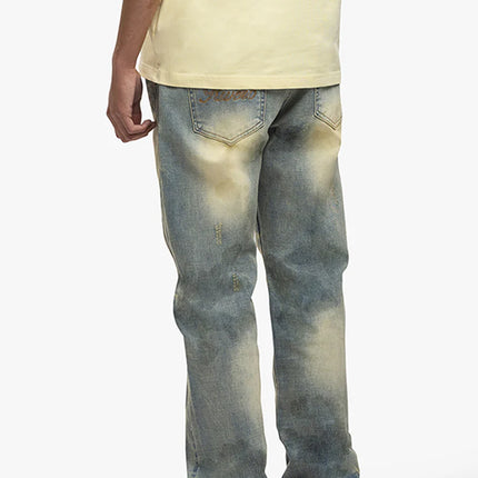 Rivero Rivero Jeans Segmented Washed Denim SS25 Blue Beige