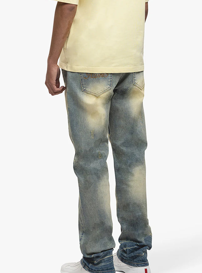 Rivero Rivero Jeans Segmented Washed Denim SS25 Blue Beige