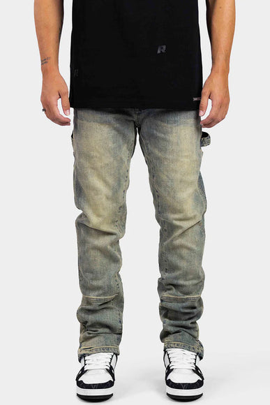 Rivero Rivero Jeans Straight Worker Denim SS24 Blue Beige