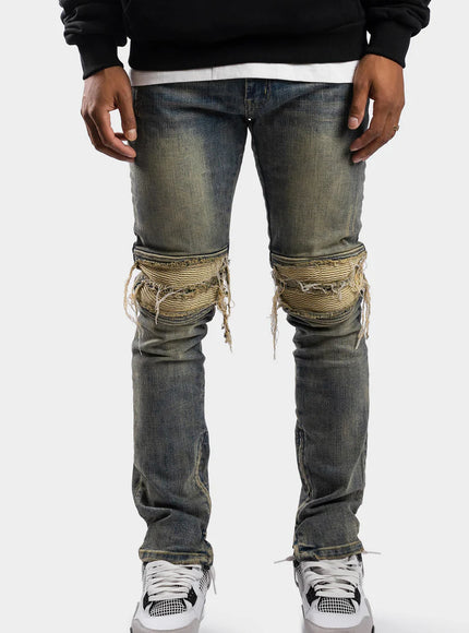 Rivero Rivero Jeans Zip Denim SS24 Blue/Beige