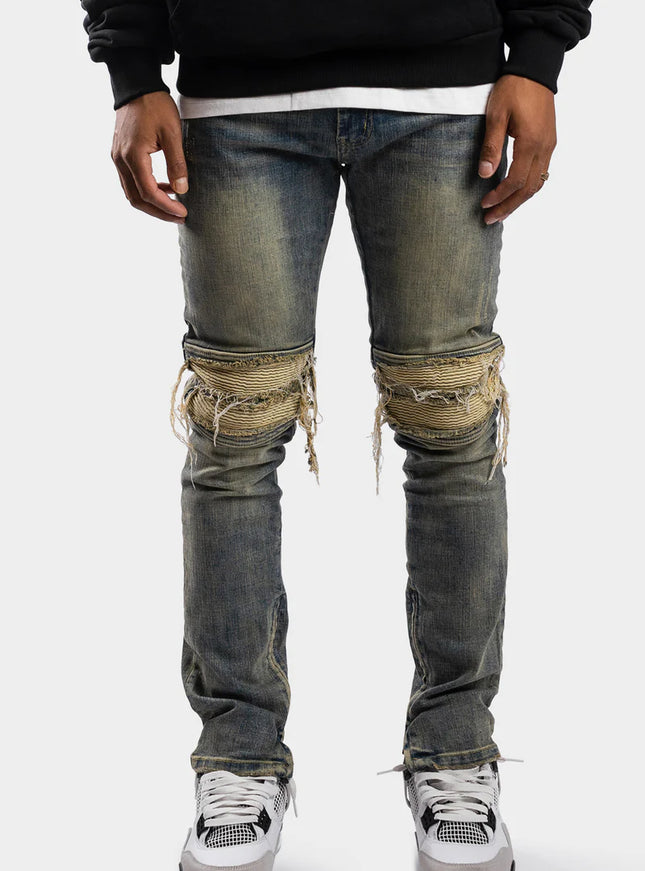 Rivero Rivero Jeans Zip Denim SS24 Blue/Beige