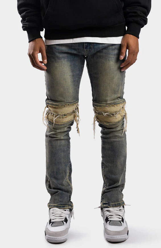 Rivero Rivero Jeans Zip Denim SS24 Blue/Beige