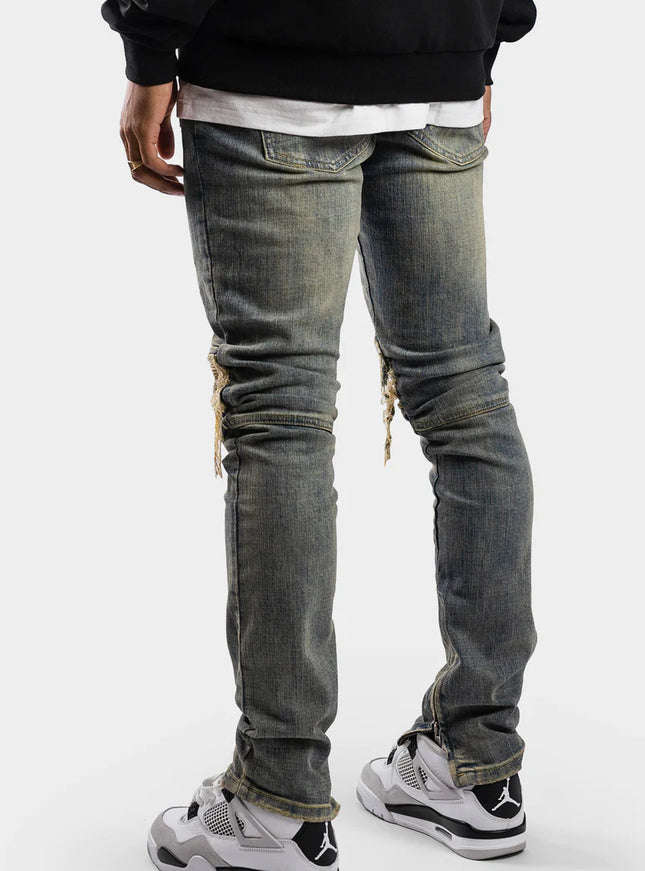 Rivero Rivero Jeans Zip Denim SS24 Blue/Beige