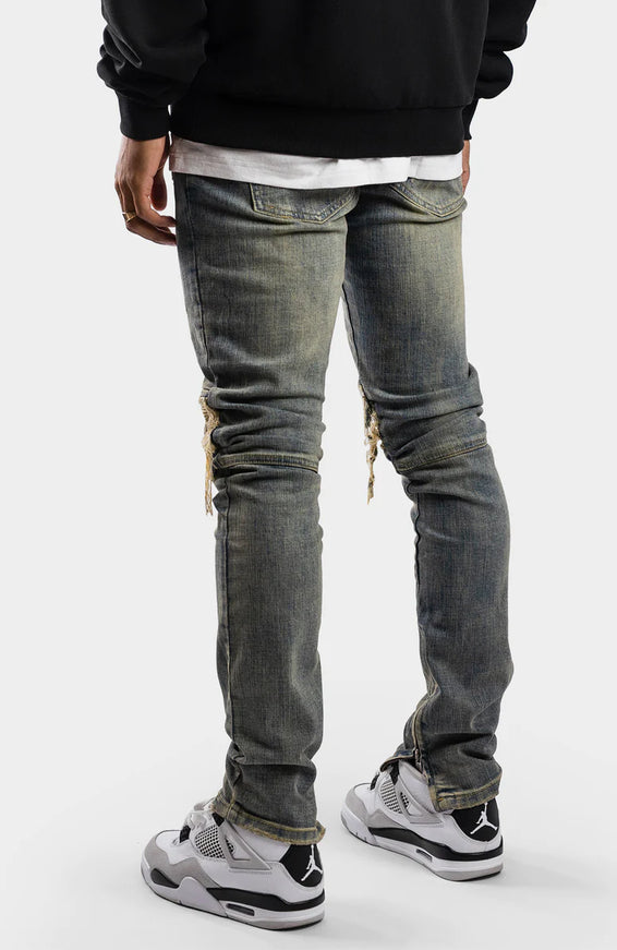 Rivero Rivero Jeans Zip Denim SS24 Blue/Beige