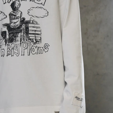 Rivero Rivero Longsleeve Big Plans Graffiti FW25 White
