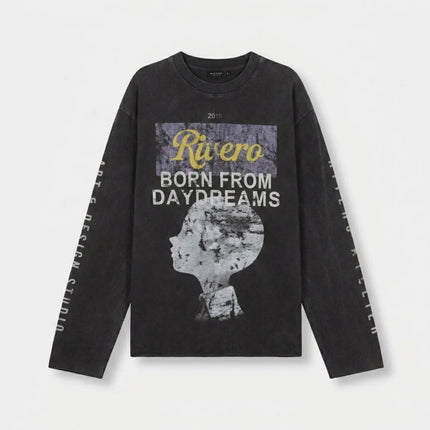 Rivero Rivero Longsleeve Daydreams Raw Edge SS26 Washed Black