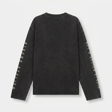 Rivero Rivero Longsleeve Daydreams Raw Edge SS26 Washed Black