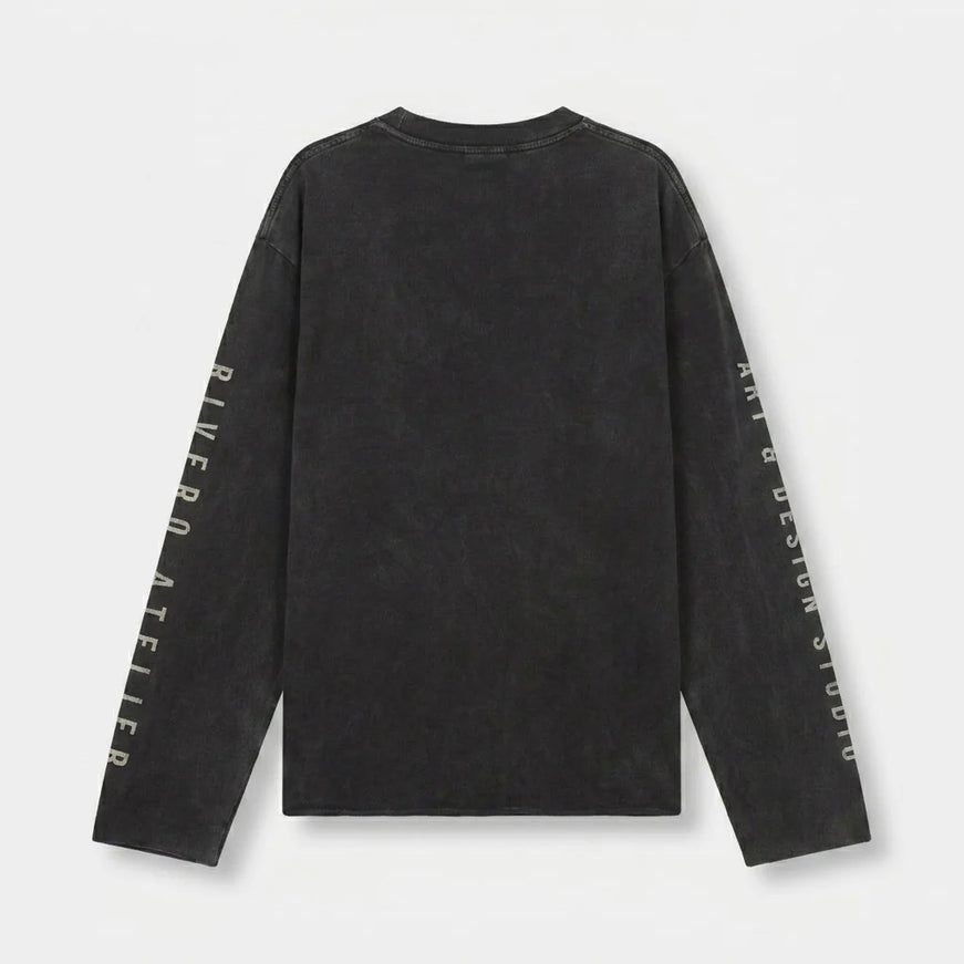 Rivero Rivero Longsleeve Daydreams Raw Edge SS26 Washed Black