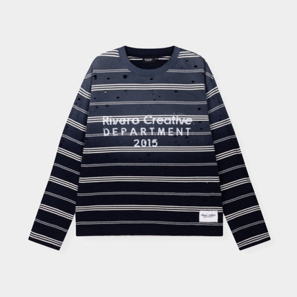 Rivero Rivero Longsleeve Department Washed Stripe FW26 Navy