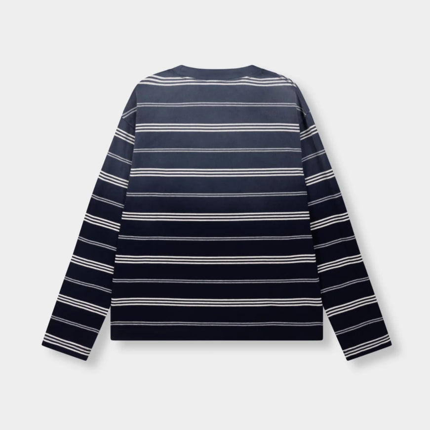 Rivero Rivero Longsleeve Department Washed Stripe FW26 Navy