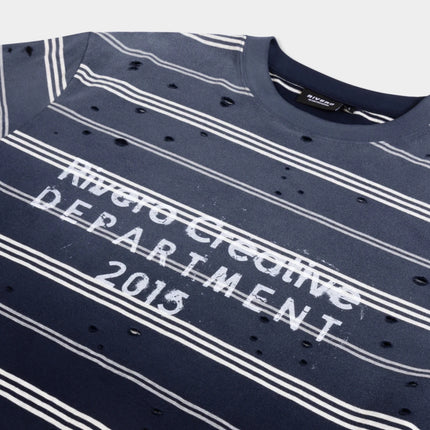 Rivero Rivero Longsleeve Department Washed Stripe FW26 Navy