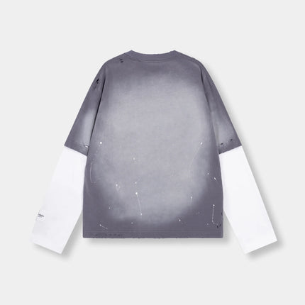 Rivero Rivero Longsleeve Double Layered Fade Artifact SS26 Ash Grey