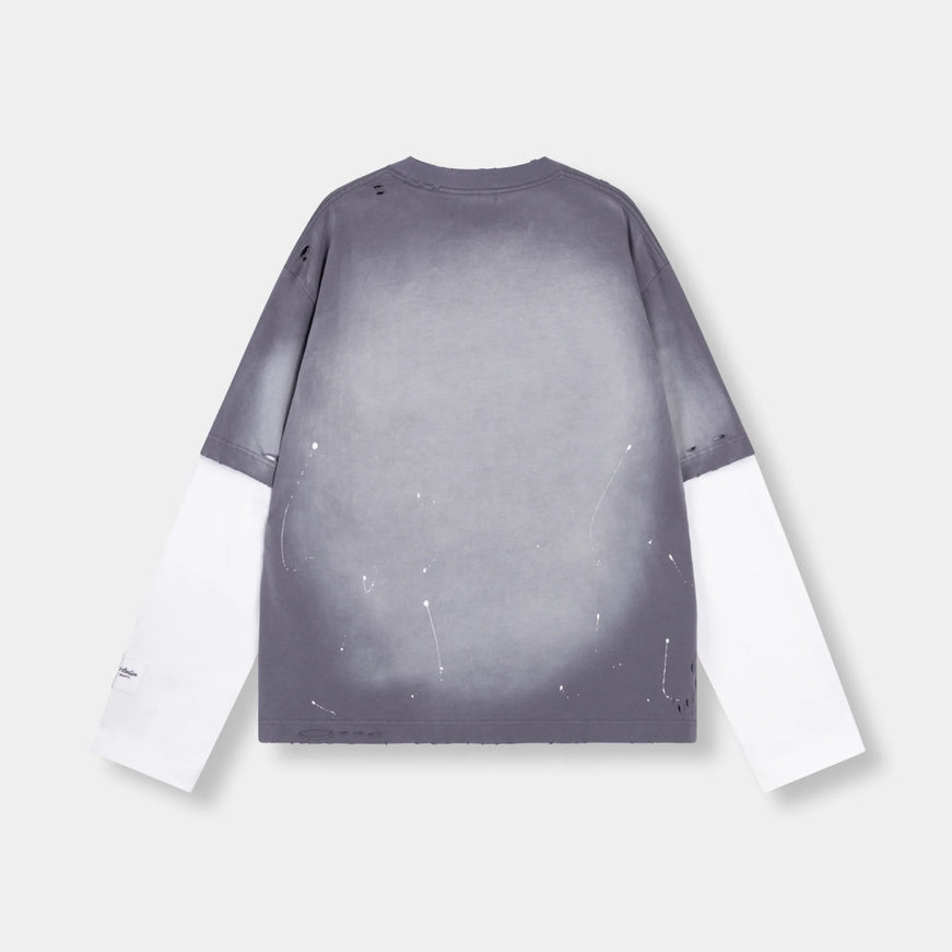 Rivero Rivero Longsleeve Double Layered Fade Artifact SS26 Ash Grey