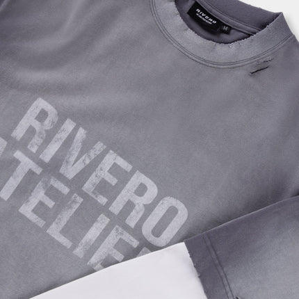 Rivero Rivero Longsleeve Double Layered Fade Artifact SS26 Ash Grey