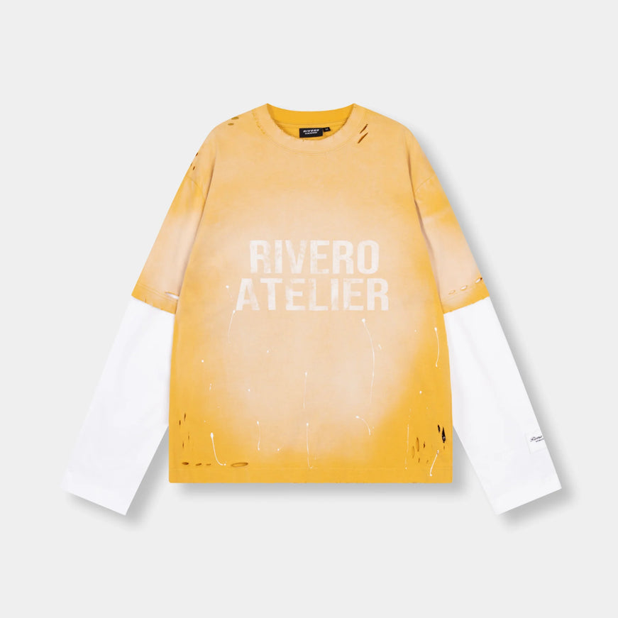 Rivero Rivero Longsleeve Double Layered Fade Artifact SS26 Sun Bleach