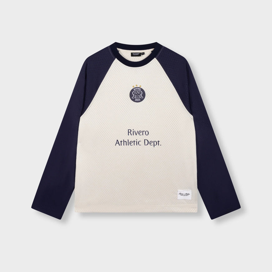 Rivero Rivero Longsleeve Jersey Contrast Mesh SS26 Navy/White