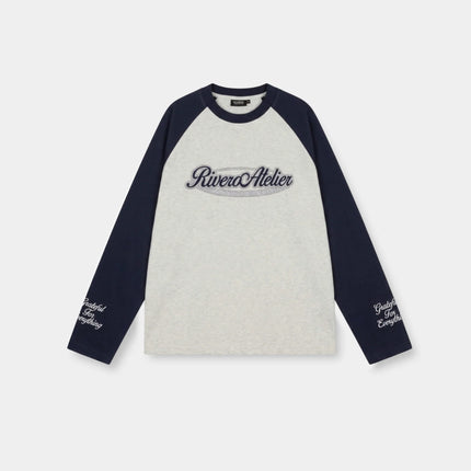 Rivero Rivero Longsleeve Raglan College SS26 Navy/Grey